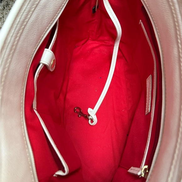 Dooney & Bourke Logo Lock Tote Bag in White - Picture 4 of 15